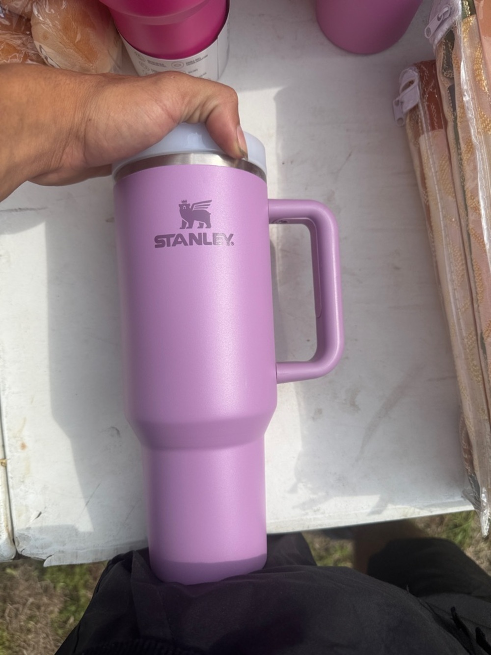 Stanley Purple Travel Mug with Handle